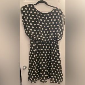 Polka dot, sleeveless dress